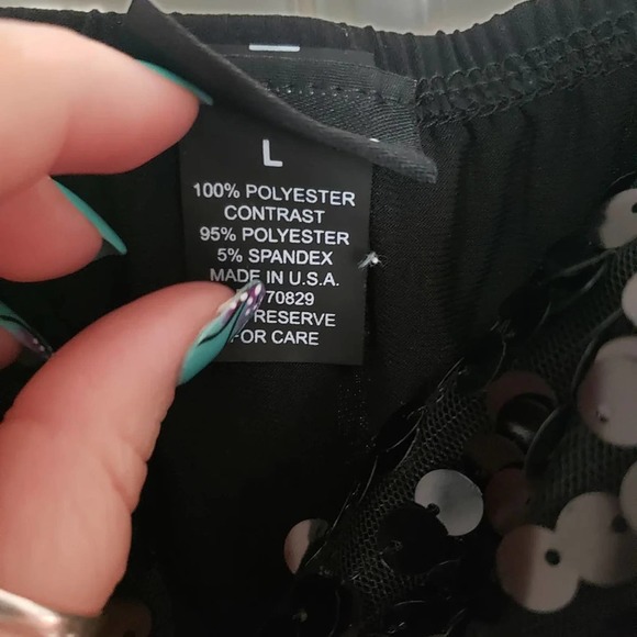 Strapless Sequin and Pink Flowy Rue 21 Blouse size Large - Picture 3 of 4